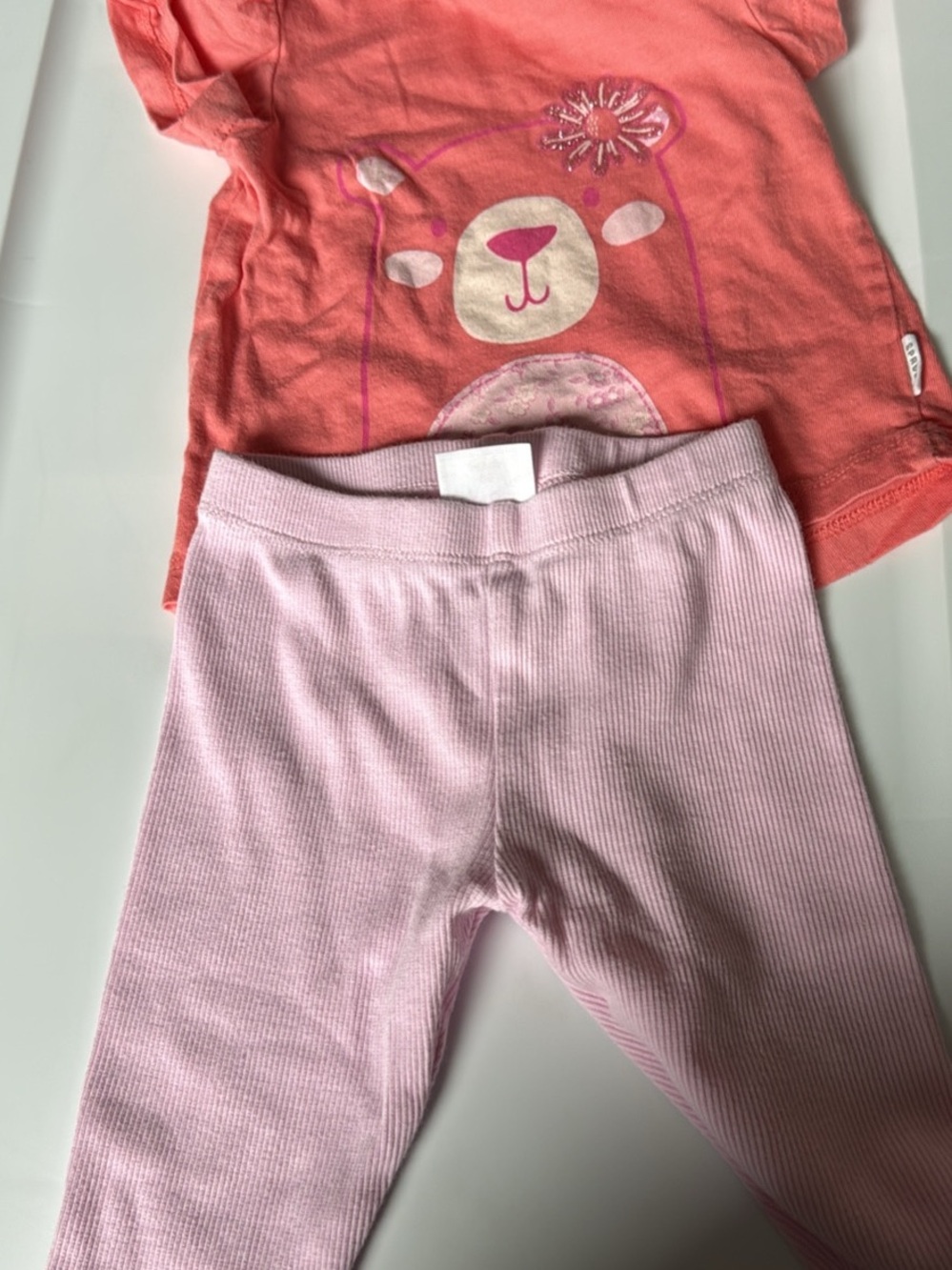 Sprout 🌱 Kids Pink Bear Pajama Set - Soft Cotton Sleepwear